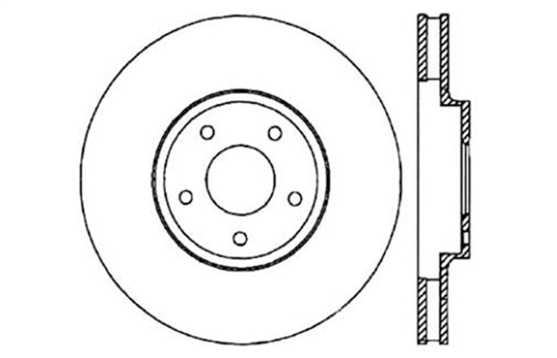 STOPTECH 06-07 350Z / 05-07 G35 EXP SPORT/ 06-07 G35X SPORTSTOP SLOTTED & DRILLED FRONT LEFT ROTOR, 127.42080L - eliteracefab.com