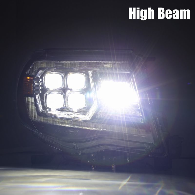 AlphaRex 880742 05-11 Toyota Tacoma NOVA LED Projector Headlights Plank Style Alpha Black w/Activ Light/DRL