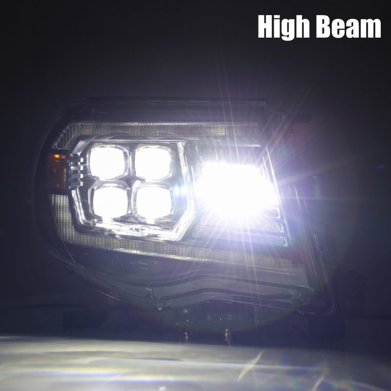 AlphaRex 880743 05-11 Toyota Tacoma NOVA LED Projector Headlights Plank Style Chrome w/Activation Light/DRL