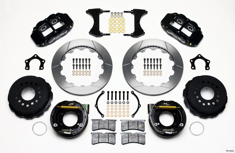 Wilwood Narrow Superlite 4R Rear P-Brk Kit 12.88in Mopar/Dana 2.36in Off w/Snap Ring Brng Wilwood