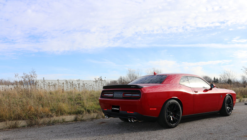 Corsa 15-17 Dodge Challenger Hellcat Dual Rear Exit Extreme Exhaust w/ 3.5in Polished Tips - eliteracefab.com