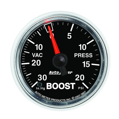 Autometer GS 52mm 30 in Hg/20 psi Mechanical Vacuum/Boost Gauge 3807