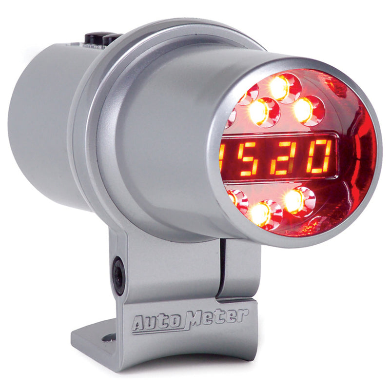 Autometer Shift Light Level 2 DPSS Digital w/ Multi-Color LED Silver Pedestal Mount 5349