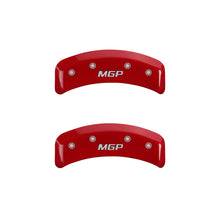 Load image into Gallery viewer, MGP 4 Caliper Covers Engraved Front &amp; Rear MGP Red Finish Silver Char 1988 Chevrolet Corvette MGP