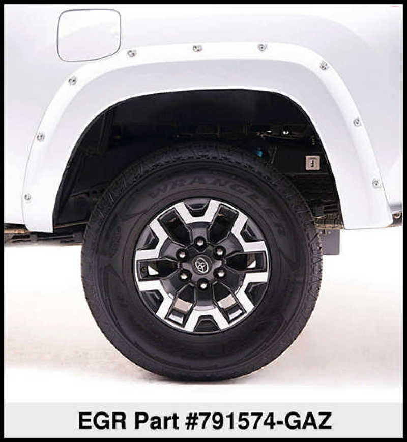 EGR 14+ Chev Silverado 6-8ft Bed Bolt-On Look Color Match Fender Flares - Set - Summit White - eliteracefab.com