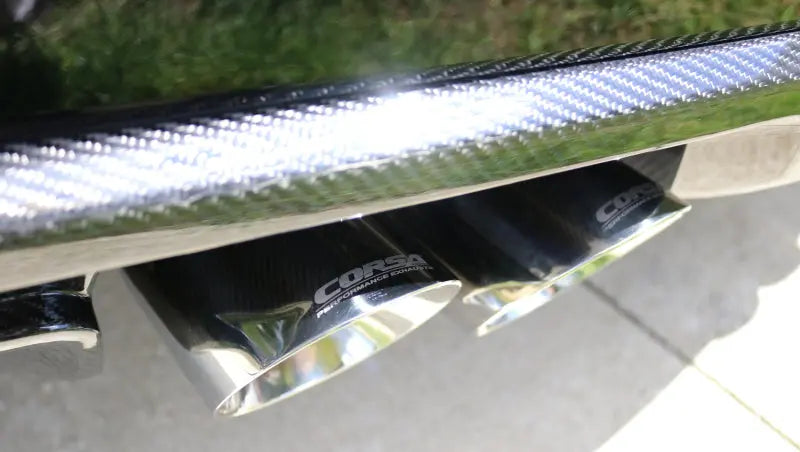 Corsa 16-18 Cadillac ATS 3.6T 4in Inlet / 4in Outlet Twin Polished Tip Kit (For Corsa Exhaust Only) - eliteracefab.com