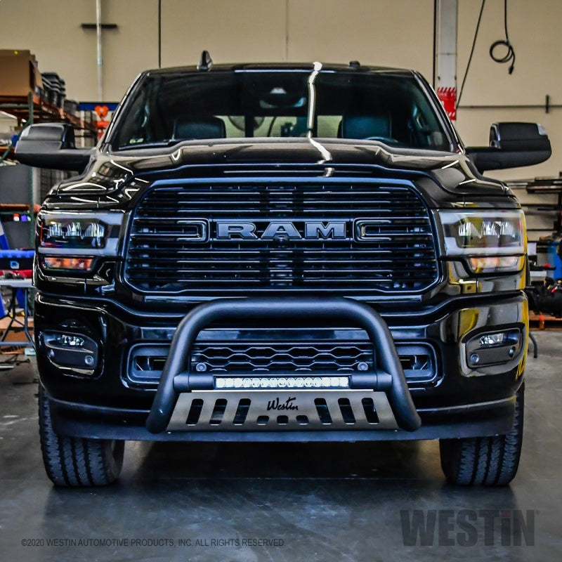 Westin 19-20 Ram 2500/3500 Ultimate LED Bull Bar - Textured Black - eliteracefab.com