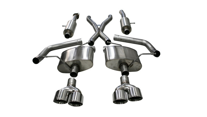 Corsa 18-20 Jeep Grand Cherokee TrackHawk 6.2L Sport Cat-Back Dual Rear Exit w/4.5in Polished Tips CORSA Performance