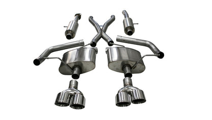 Corsa 18-20 Jeep Grand Cherokee TrackHawk 6.2L Sport Cat-Back Dual Rear Exit w/4.5in Polished Tips CORSA Performance