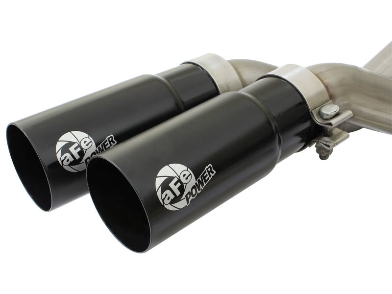 aFe Rebel Series Exhaust SS Front Side Exit CB w/ Black Tips 10-14 Ford F150 Ecoboost V8 6.2L - eliteracefab.com