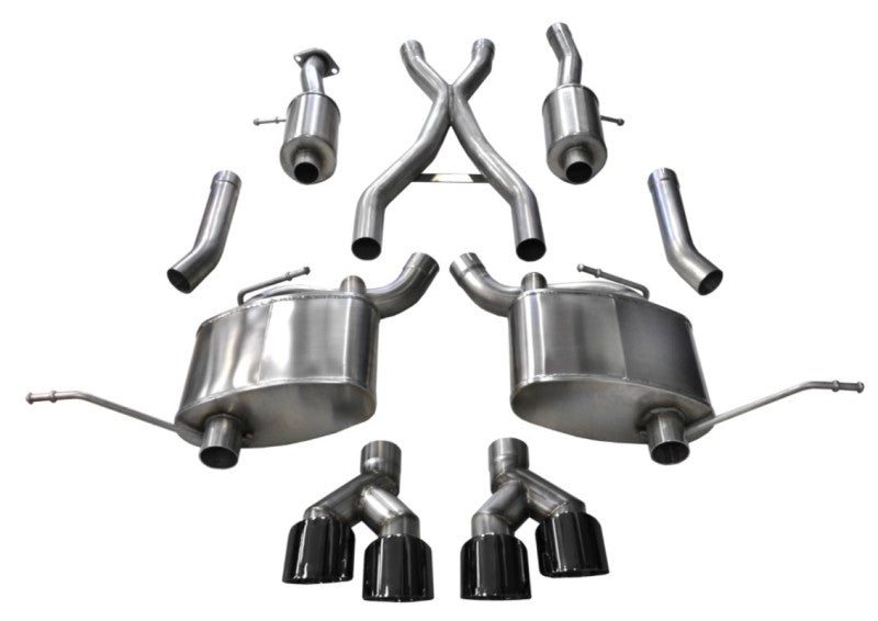 Corsa 14-21 Jeep Grand Cherokee 3.6L V6 Black Sport Cat-Back Exhaust CORSA Performance