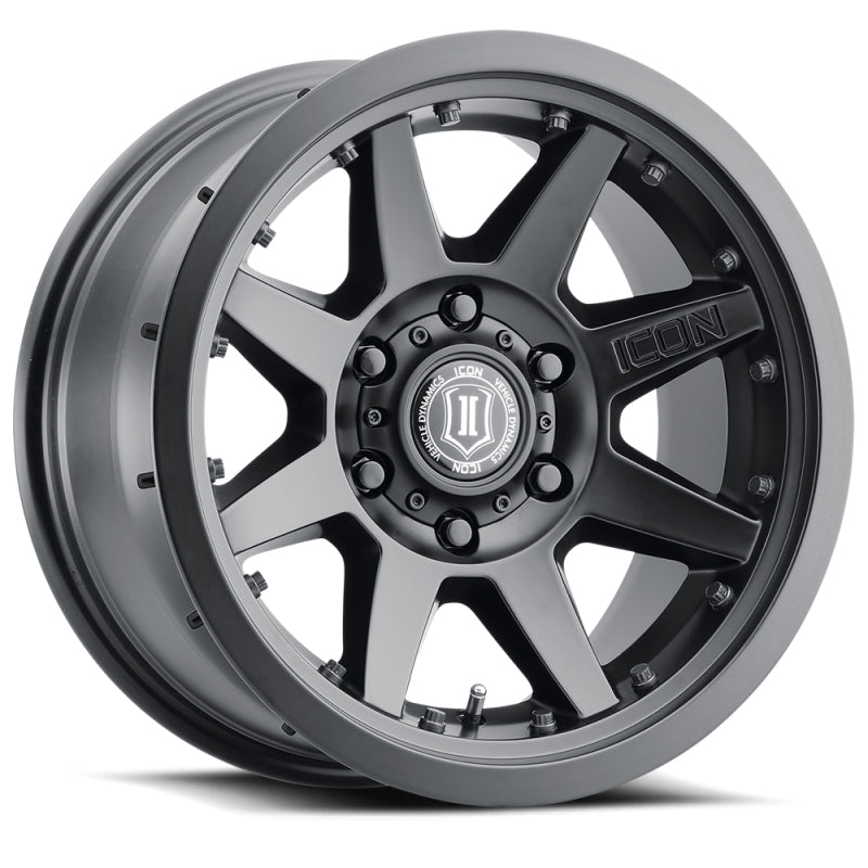 ICON Rebound Pro 17x8.5 5x5 -6mm Offset 4.5in BS 71.5mm Bore Satin Black Wheel - eliteracefab.com