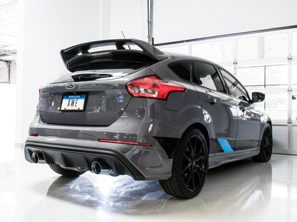 AWE Tuning Ford Focus RS Touring Edition Cat-back Exhaust- Non-Resonated - Chrome Silver Tips AWE Tuning