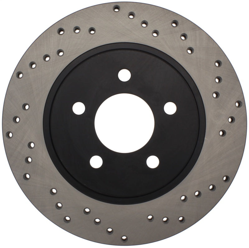 StopTech 05-10 Ford Mustang V6/4.0L / GT V8/4.6L Cross Drilled Left Rear Rotor - eliteracefab.com