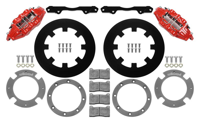 Wilwood 17-21 Can-Am X3RS Red 6-Piston Front Kit 11.25in - Undrilled Rotors Wilwood