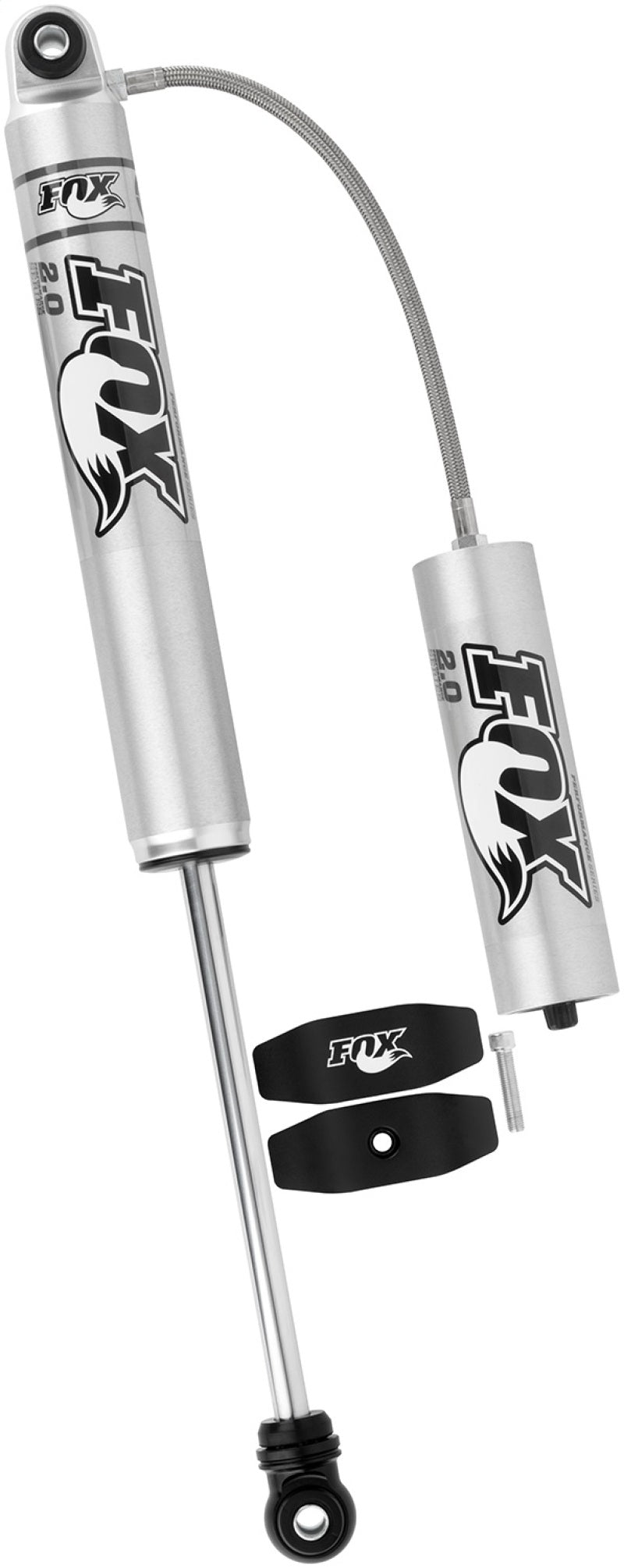 Fox 2.0 Performance Series 10.1in. Smooth Body R/R Shock Aluminum / Std Travel / Eyelet Ends - Black - eliteracefab.com