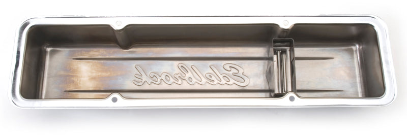 Edelbrock Valve Cover Signature Series Chevrolet 1959-1986 262-400 CI V8 Low Chrome - eliteracefab.com