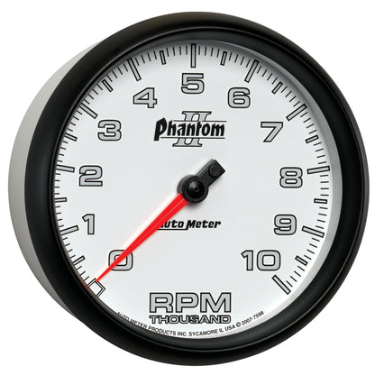 Autometer Phantom II 5in Electrical 10K RPM In-Dash Tachometer 7598