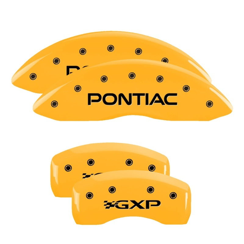 MGP 4 Caliper Covers Engraved Front Pontiac Rear Gxp Yellow Finish Blk Char 2005 Pontiac Bonneville MGP