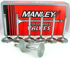 MANLEY 12331-8 Chrysler/Dodge 6.4L Hemi w/ Triple Groove (1.654) Race Master Exhaust Valves (Set of 8) - eliteracefab.com
