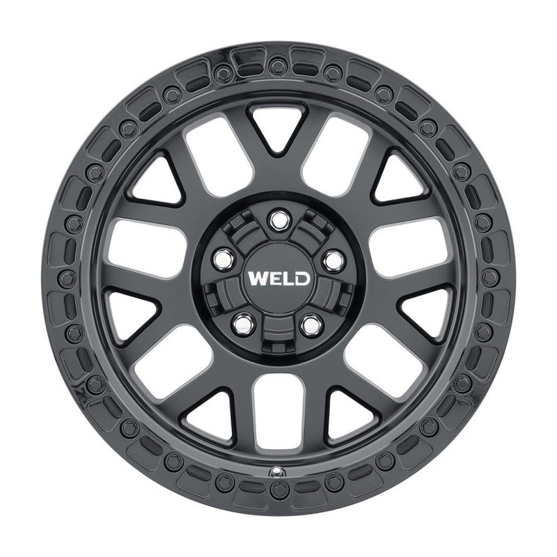 Weld W104 17X9.0 Cinch 5X114.3 5X127 ET-12 BS4.50 Satin Black Gloss Black 78.1 Weld