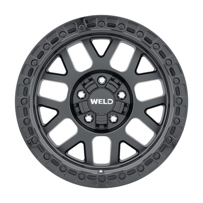 Weld W104 17X9.0 Cinch 5X114.3 5X127 ET-12 BS4.50 Satin Black Gloss Black 78.1 Weld