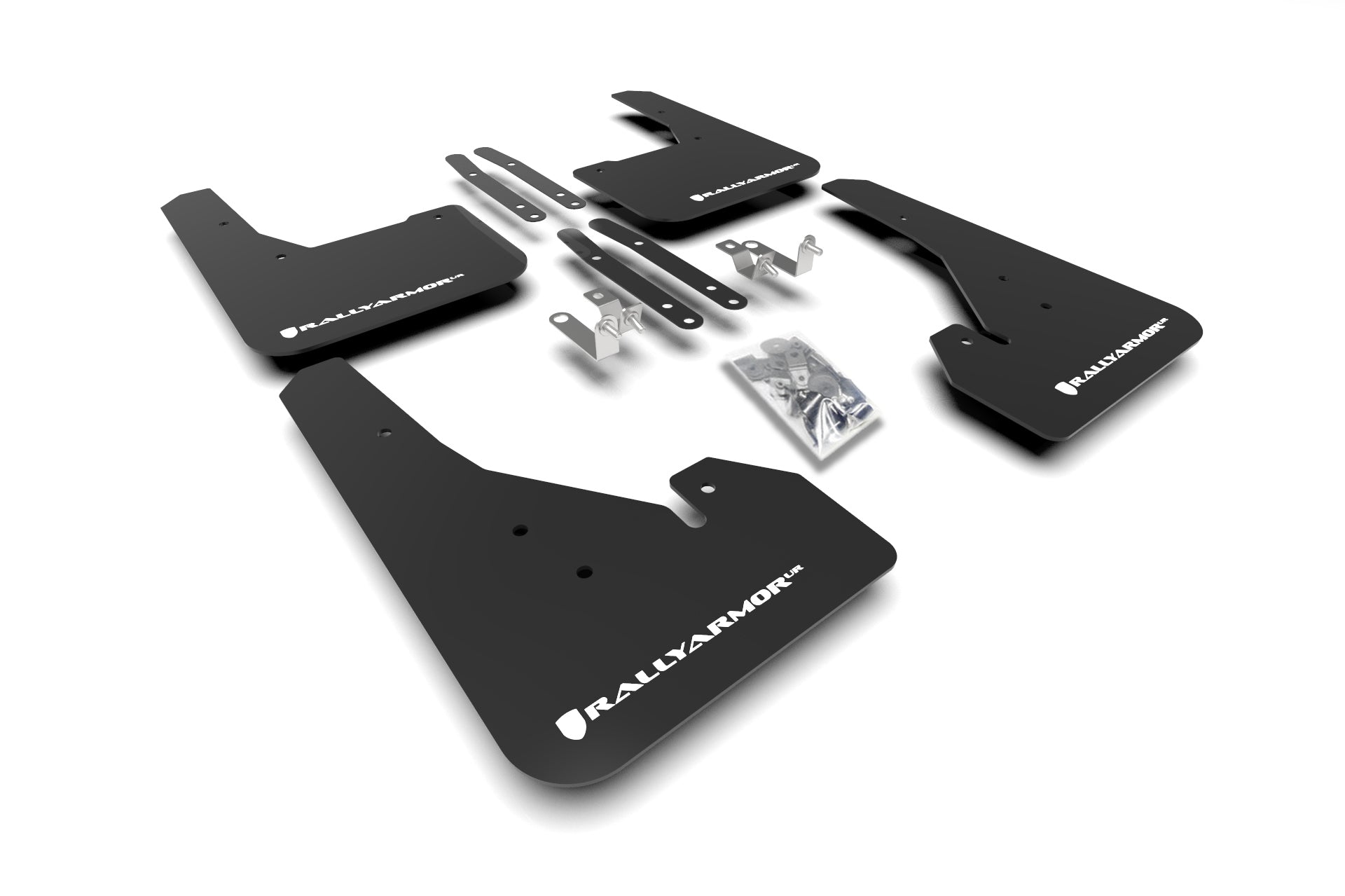 Rally Armor 2019-20 Toyota Corolla Black UR Mud Flap White Logo - eliteracefab.com