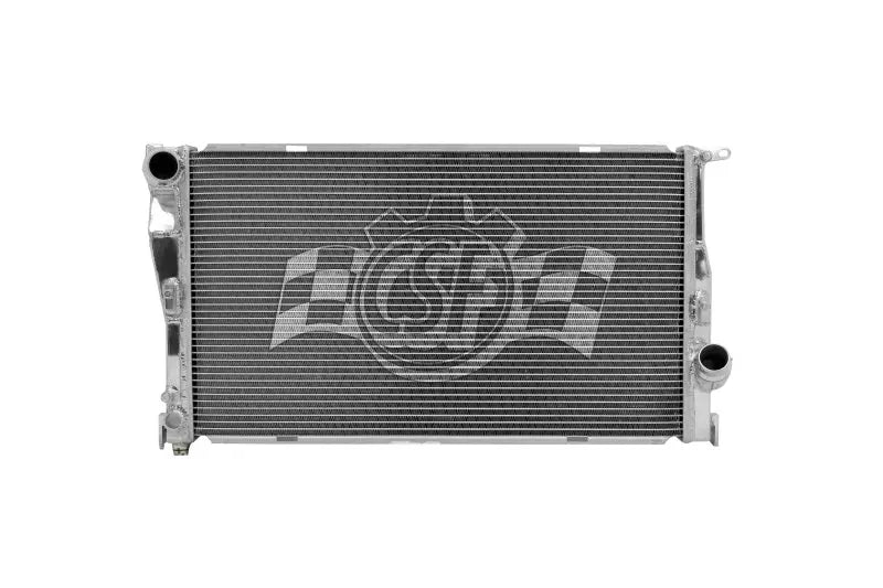 CSF 7045 polished all-aluminum radiator for BMW 1M, 135i, 335i, and Z4 manual models