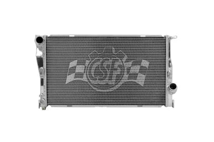 CSF 7045 polished all-aluminum radiator for BMW 1M, 135i, 335i, and Z4 manual models