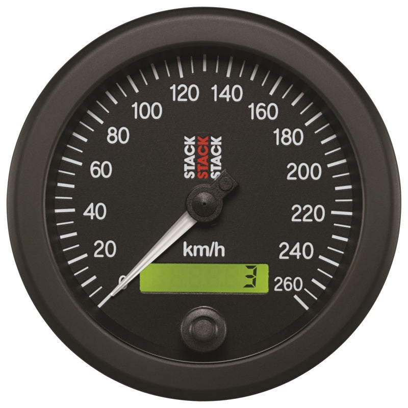 Autometer Stack 88mm 0-260 KM/H Electronic Speedometer - Black ST3802