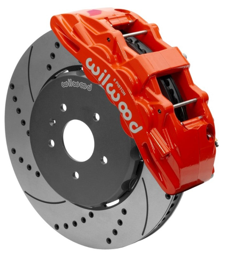 Wilwood SX6R Front Brake Kit 15in SRP Slotted/Drilled Red w/ Lines 14+ Chevy Corvette C7 Wilwood