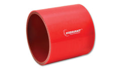 Vibrant 4 Ply Reinforced Silicone Straight Hose Coupling - 2in I.D. x 3in long (RED) - eliteracefab.com