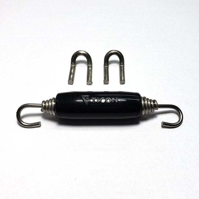 Ticon Industries Black Silicone Titanium Spring Tab and Spring Kit (2 Tabs/1 Spring) - Single Kit Ticon