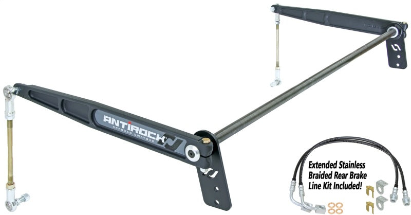 RockJock JK 4D Antirock Sway Bar Kit Rear Bolt-On Forged Arms RockJock