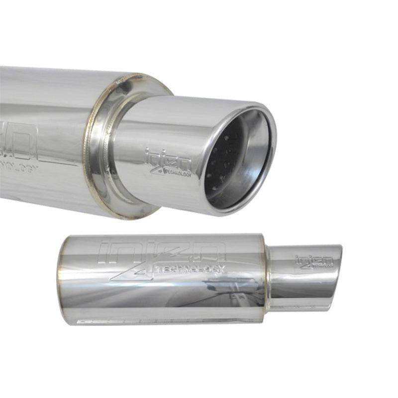 Injen 2 3/8 Universal Muffler w/Stainless Steel resonated rolled tip (Injen embossed logo) Injen