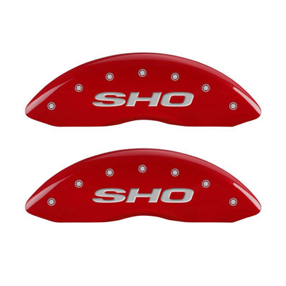 MGP 4 Caliper Covers Engraved Front & Rear SHO Red finish silver ch MGP