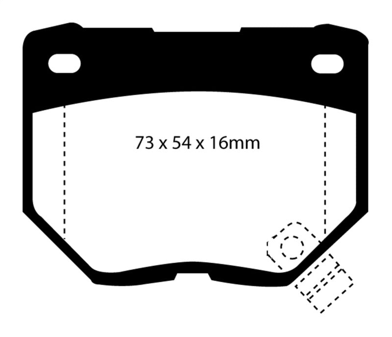 EBC 89-95 Nissan Skyline (R32) 2.6 Twin Turbo GT-R Yellowstuff Rear Brake Pads - eliteracefab.com