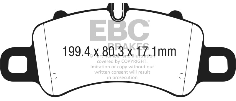 EBC 17-18 Porsche 718 Boxster 2.5L Redstuff Front Brake Pads - eliteracefab.com