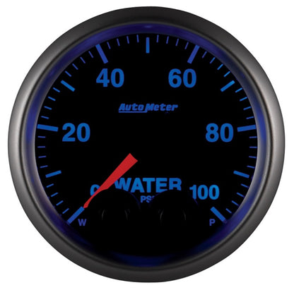 AutoMeter Gauge Water Press 2-1/16in. 100PSI Stepper Motor W/Peak & Warn Elite 5668