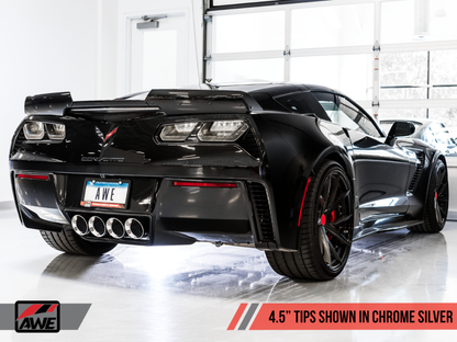 AWE Tuning 14-19 Chevy Corvette C7 Z06/ZR1 (w/o AFM) Track Edition Axle-Back Exhaust w/Chrome Tips - eliteracefab.com