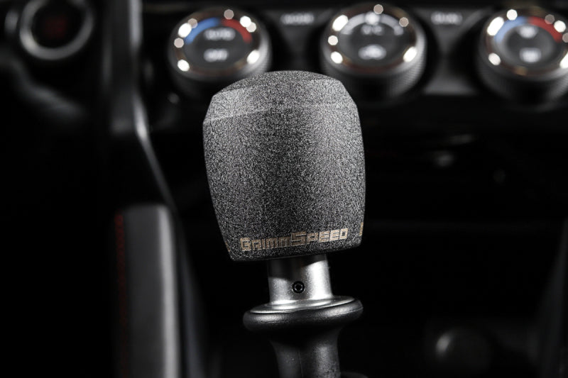 GrimmSpeed Stubby Shift Knob Stainless Steel Black - M12x1.25 - eliteracefab.com