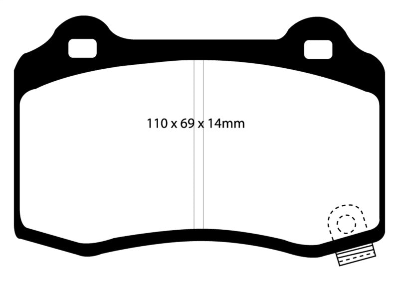 EBC 06-10 Jeep Grand Cherokee 6.1 SRT-8 Greenstuff Rear Brake Pads - eliteracefab.com