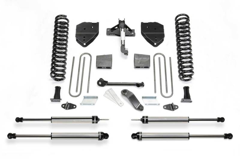 Fabtech 17-21 Ford F250/F350 4WD Gas 4in Basic Sys w/Dlss Shks - eliteracefab.com