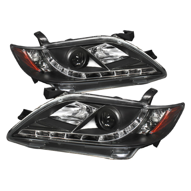 Spyder Toyota Camry 07-09 Projector Headlights DRL Black High H1 Low H7 PRO-YD-TCAM07-DRL-BK - eliteracefab.com