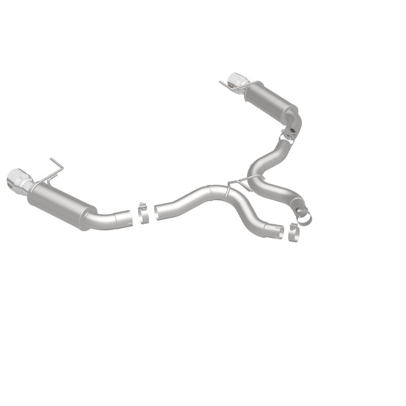 MagnaFlow Axle Back, SS, 3in, Competition, Dual Split Polished 4.5in Tip 2015 Ford Mustang GT V8 5.0 Magnaflow