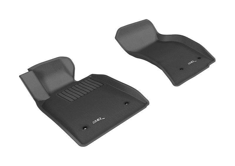 3D MAXpider 2013-2019 Cadillac ATS/ATS-V Kagu 1st Row Floormat - Black - eliteracefab.com