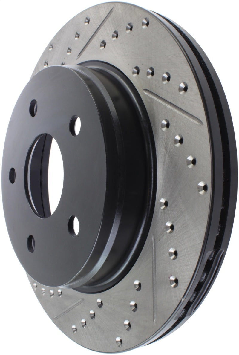StopTech 04-06 Dodge Durango / 02-10 Ram 1500 (exc Mega Cab) Front Right Slotted & Drilled Rotor Stoptech
