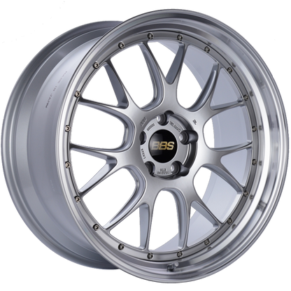 BBS LM-R 21x10 5x120 ET35 Diamond Silver Center Diamond Cut Lip Wheel -82mm PFS/Clip Required BBS