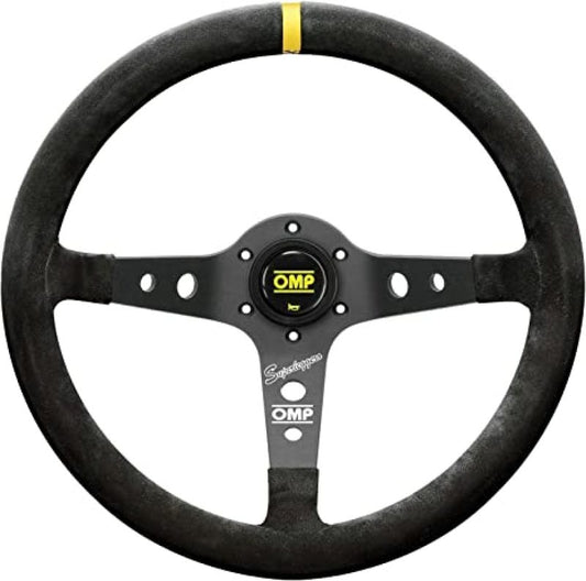 OMP Corsica Superleggero 350mm 95mm Deep-Dish Suede Steering Wheel - Black – OD0-2021-071