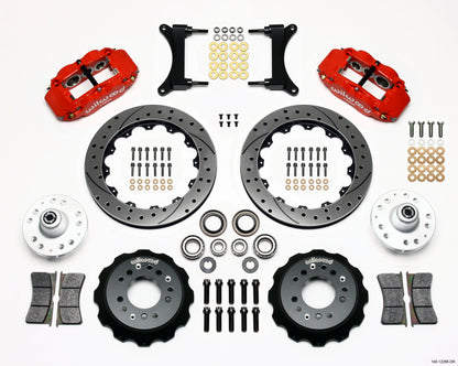 Wilwood Narrow Superlite 6R Front Hub Kit 12.88in Drill Red 79-87 GM G Body Wilwood